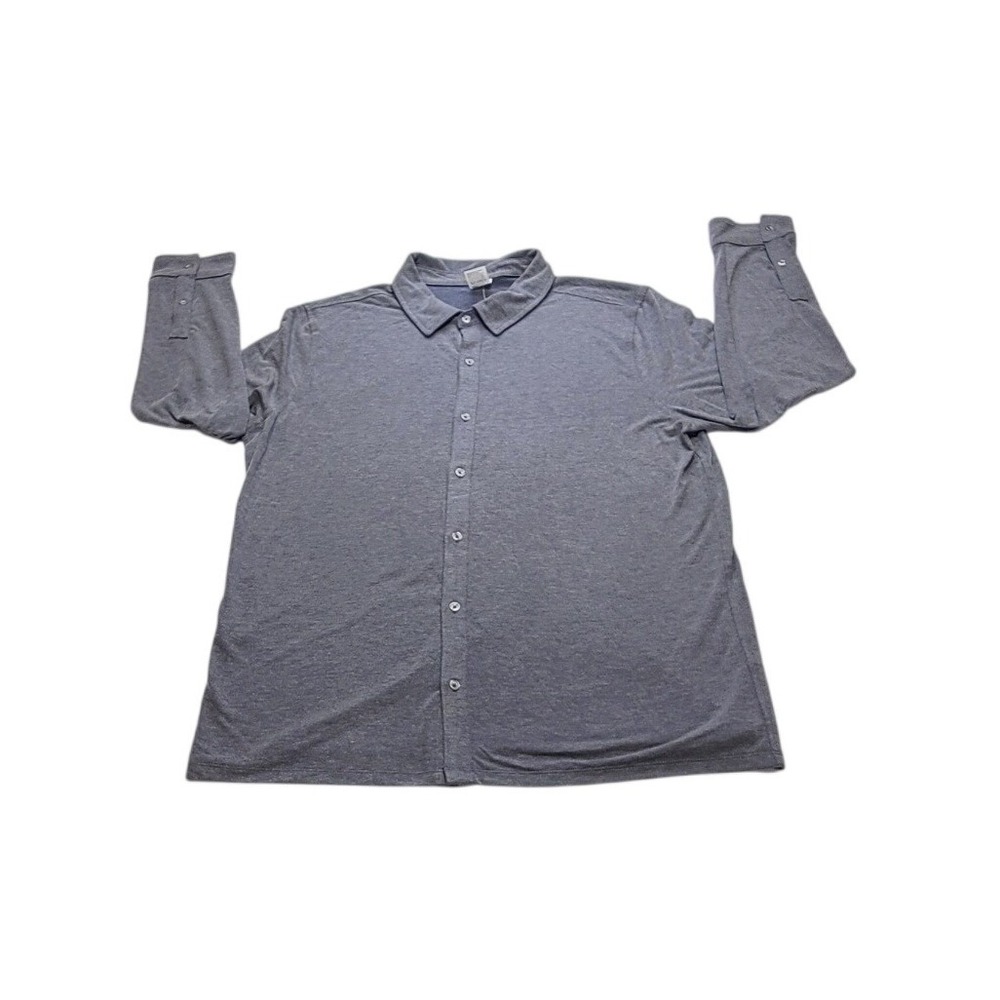 All in Motion Mens Commuter Shirt XL Grey Long Sleeve Button Up Moisture Wicking